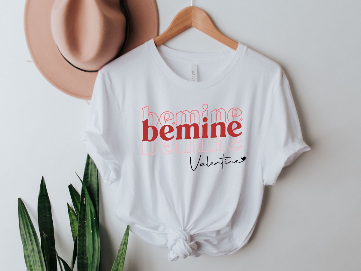 Lykke Bemine Valentine T-shirt |Valentijn Cadeautje voor Hem en Haar| Perfect Valentijn Cadeau Mannen / Vrouwen | Handgemaakt |Wit Katoen| Maat M